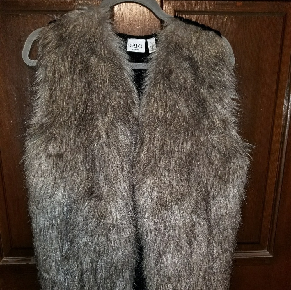 Faux fur vest